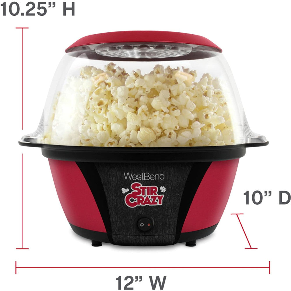 STIRCRAZY 82707 Stir Crazy Electric Hot Oil Popcorn Popper - Emballage imparfait avec garantie Home Essentials