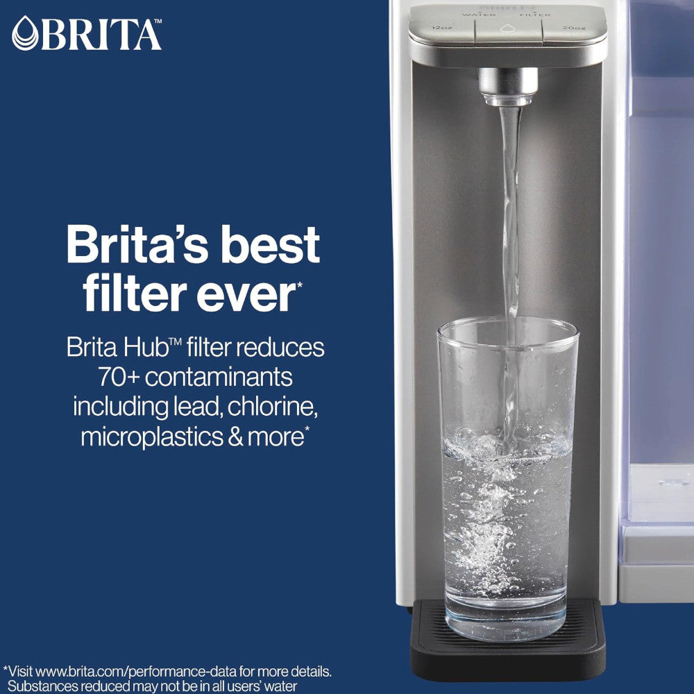 BRITA HUB 87341 Countertop Compact Water Filter - Factory serviced with Home Essentials warranty