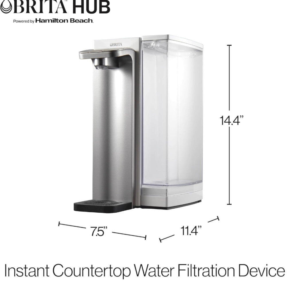 BRITA HUB 87341 Countertop Compact Water Filter - Factory serviced with Home Essentials warranty