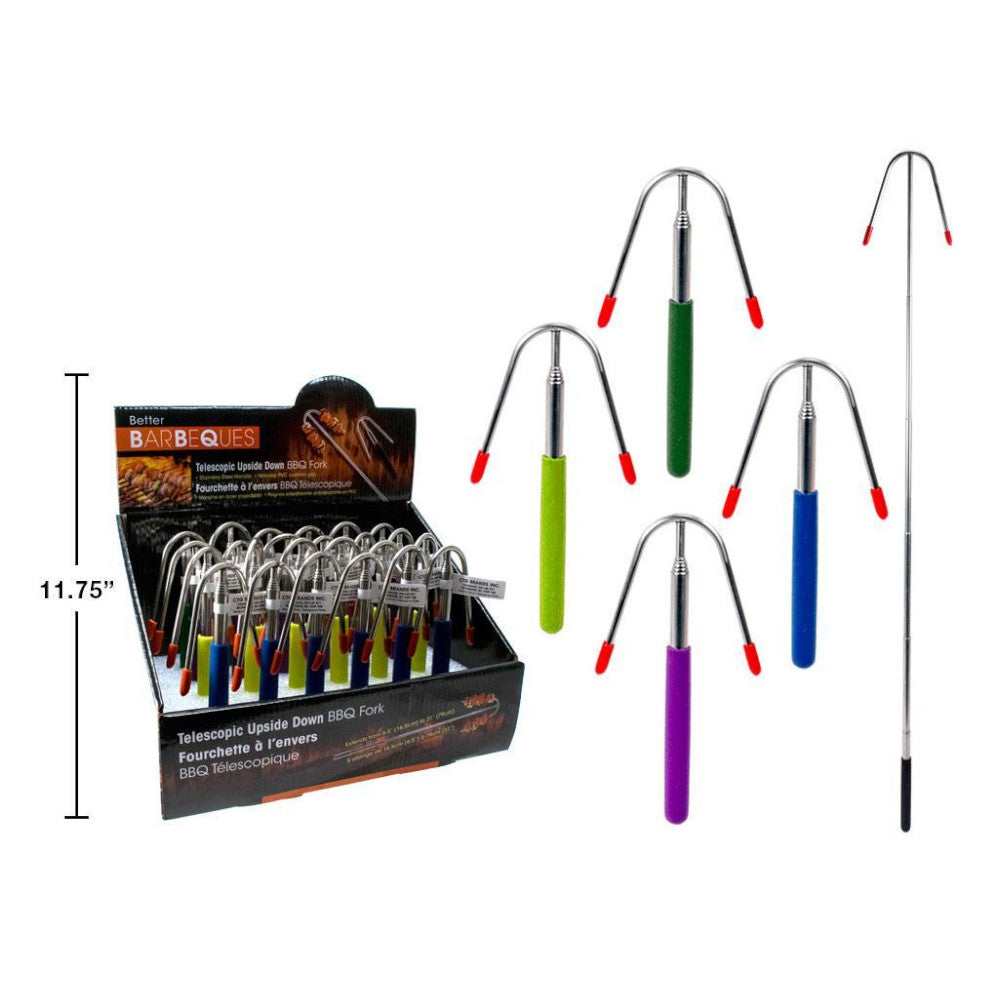 BETTER BARBEQUES 91382 Fourchette télescopique inversée pour barbecue