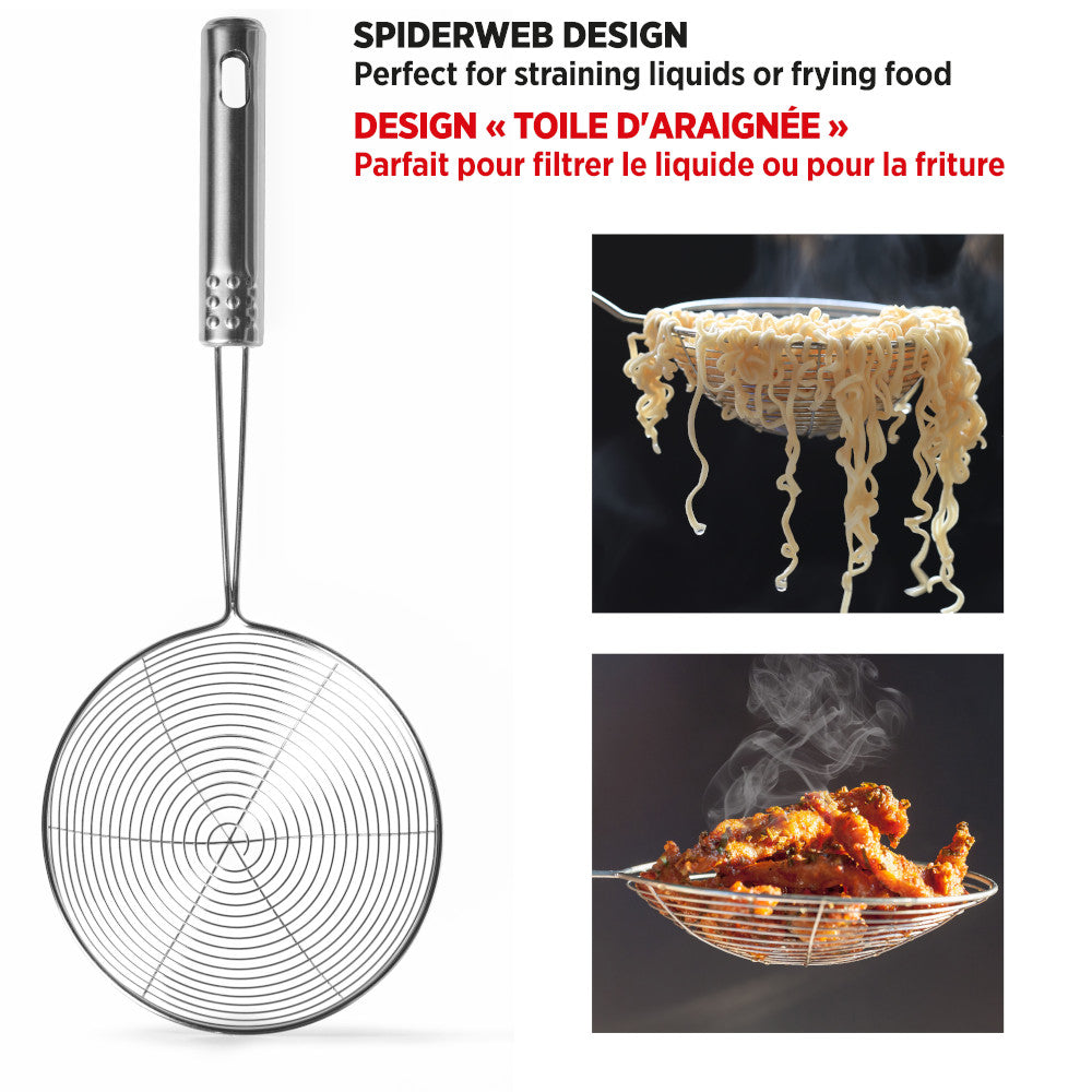 STARFRIT 098277 Lot de 3 passoires araignées en acier inoxydable de style asiatique