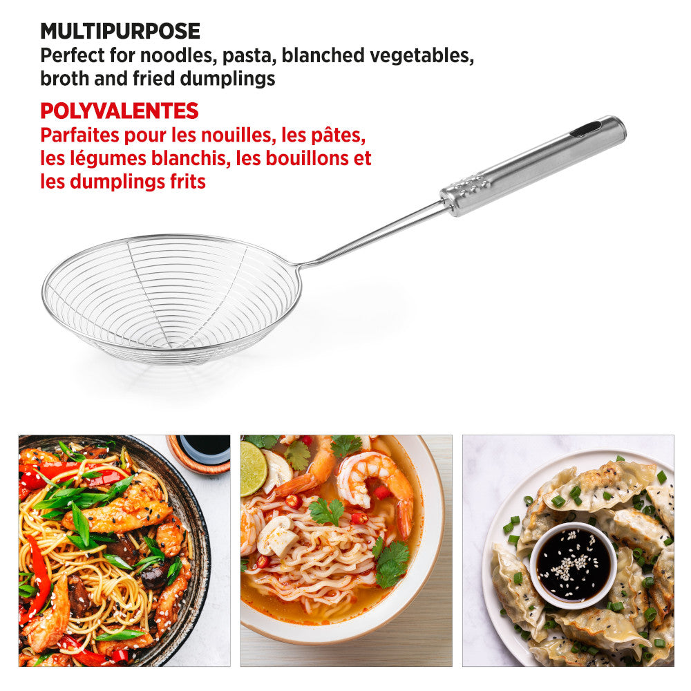 STARFRIT 098277 Lot de 3 passoires araignées en acier inoxydable de style asiatique