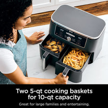 Load image into Gallery viewer, NINJA Foodi 10 Quart 6-in-1 DualZone XL 2-Basket Air Fryer - AD350CO
