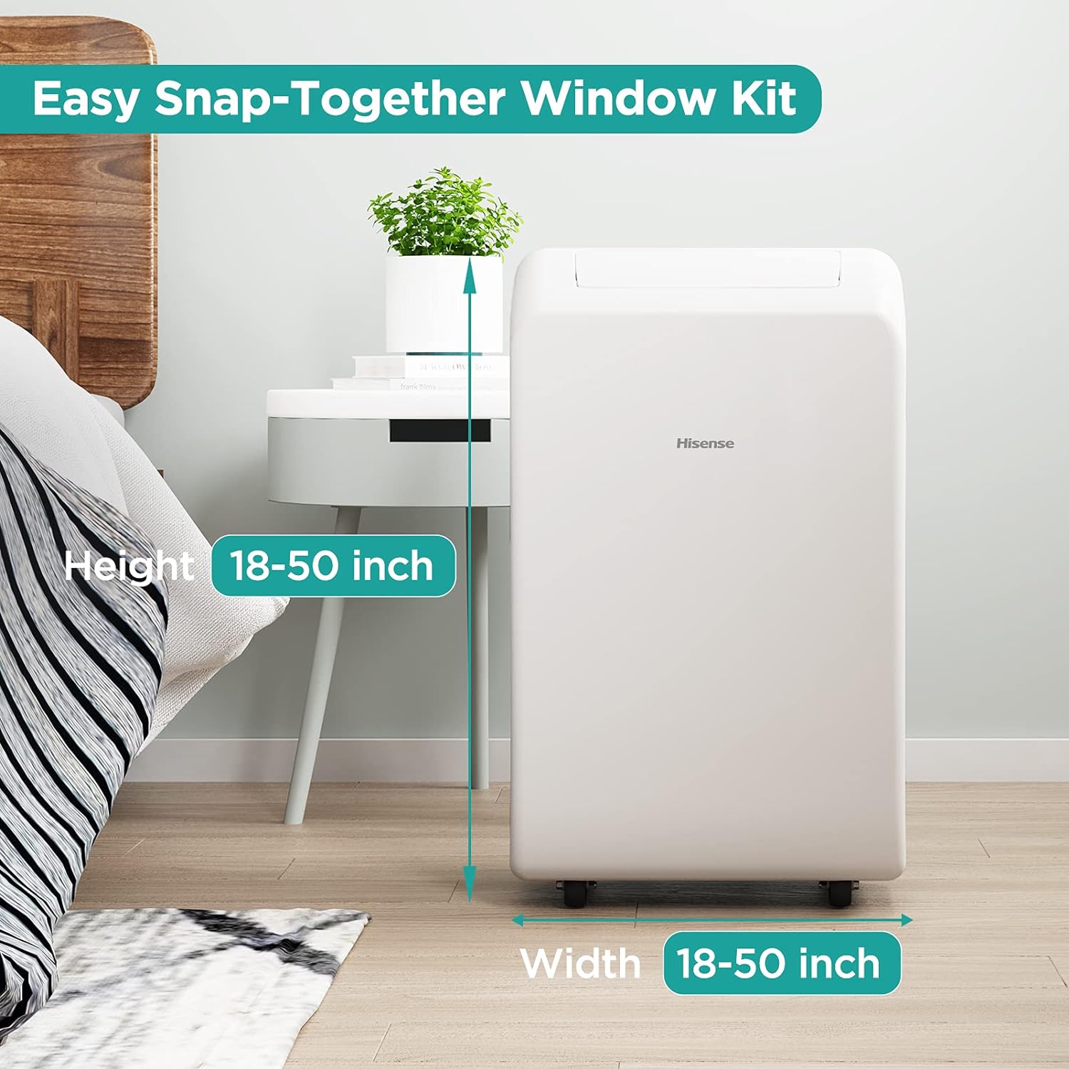 Climatiseur portable 3 en 1 HISENSE 10 500 BTU (SACC 7 000 BTU) 300 SF - Certifié en usine avec la garantie Home Essentials