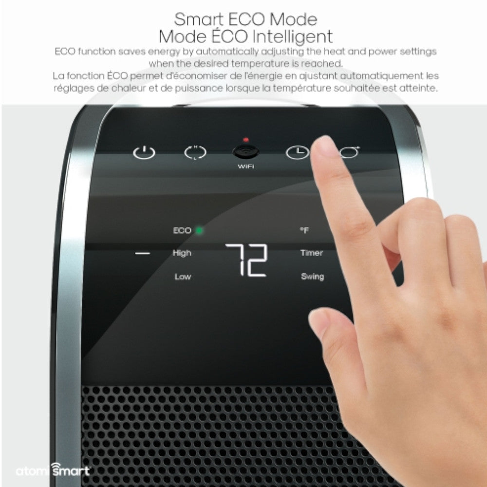 ATOMI AT1513 Smart WiFi Ceramic Tower Heater -Blemished package