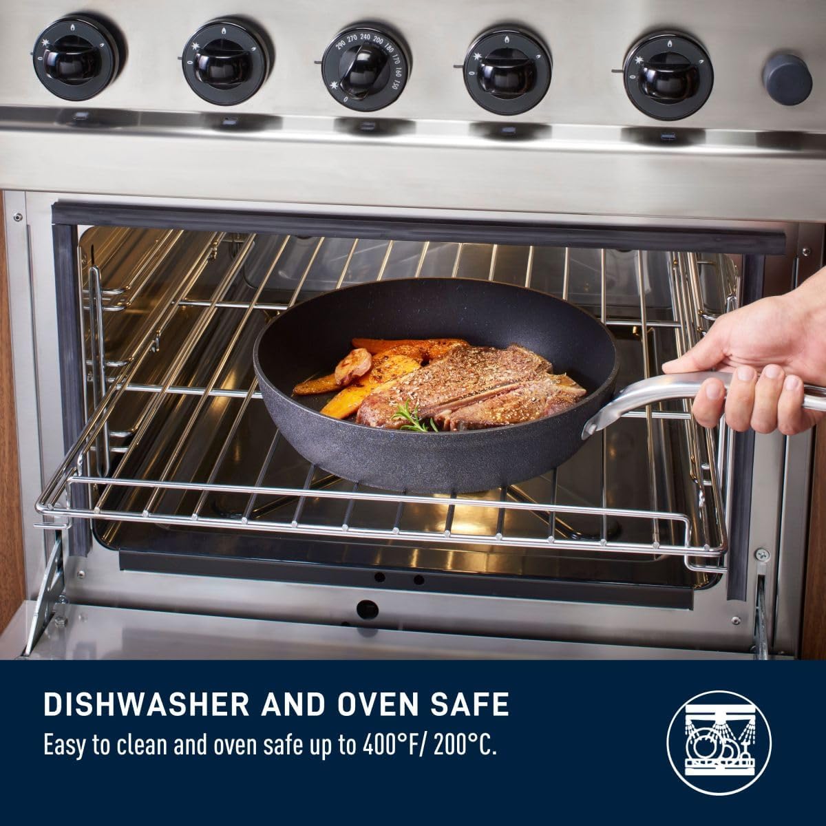 Batterie de cuisine 10 pièces T-FAL B934SA74 Stone Shield - Emballage défectueux avec garantie complète