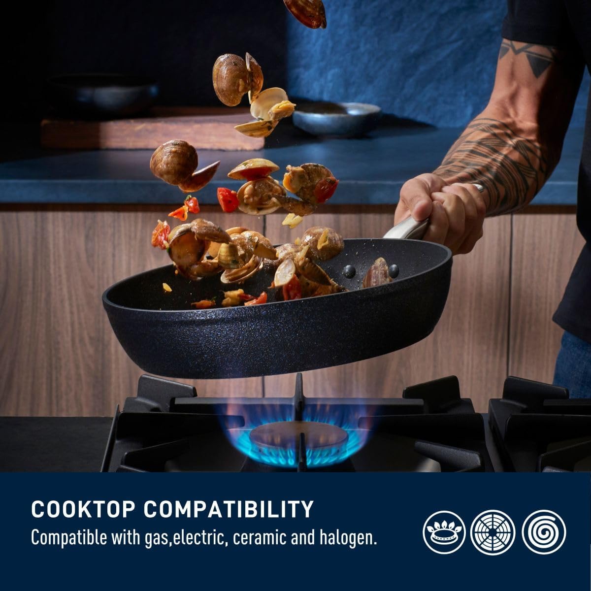 Batterie de cuisine 10 pièces T-FAL B934SA74 Stone Shield - Emballage défectueux avec garantie complète