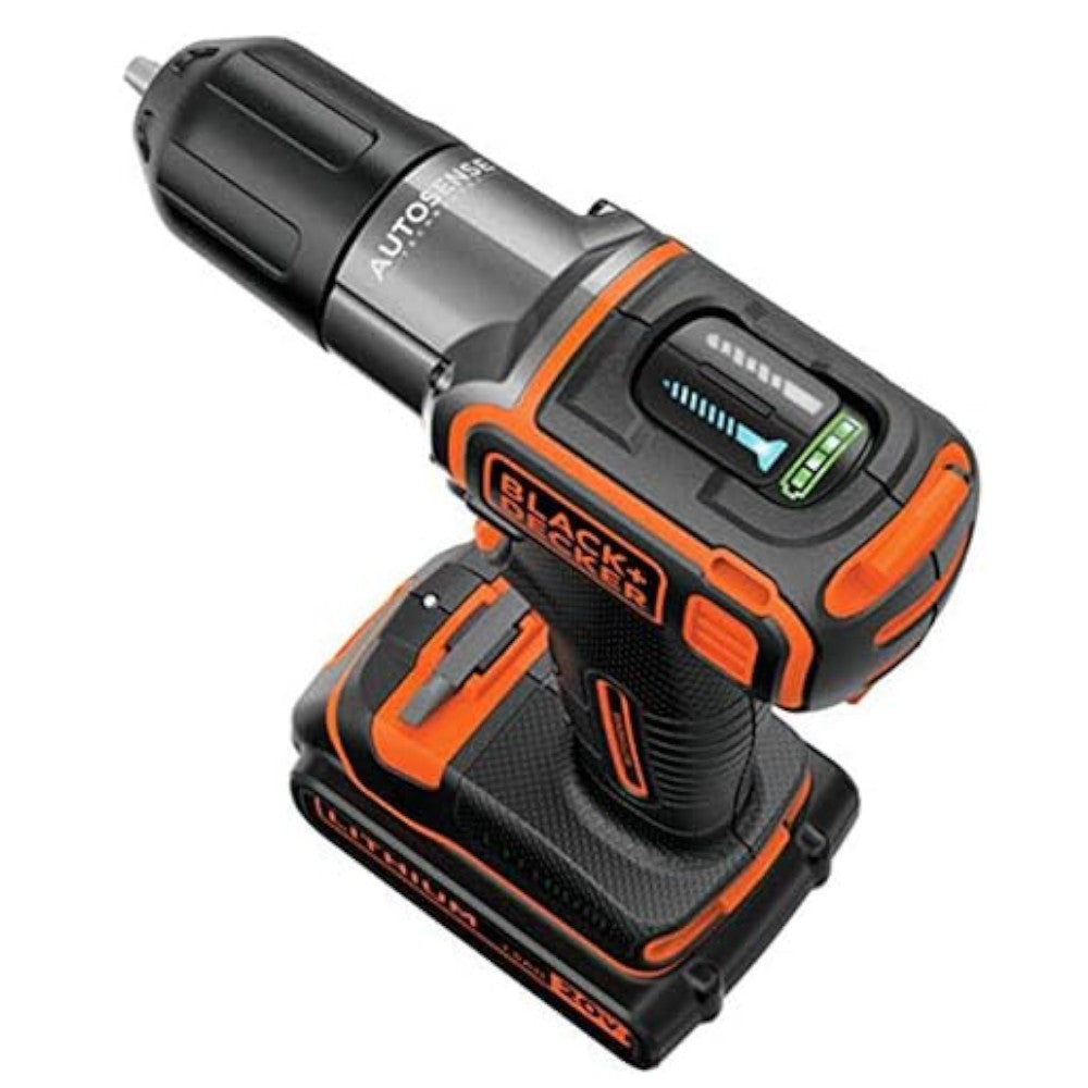 Perceuse-visseuse sans fil BLACK+DECKER BDCDE120C 20 V MAX* POWERCONNECT 3/8 po avec AUTOSENSE
