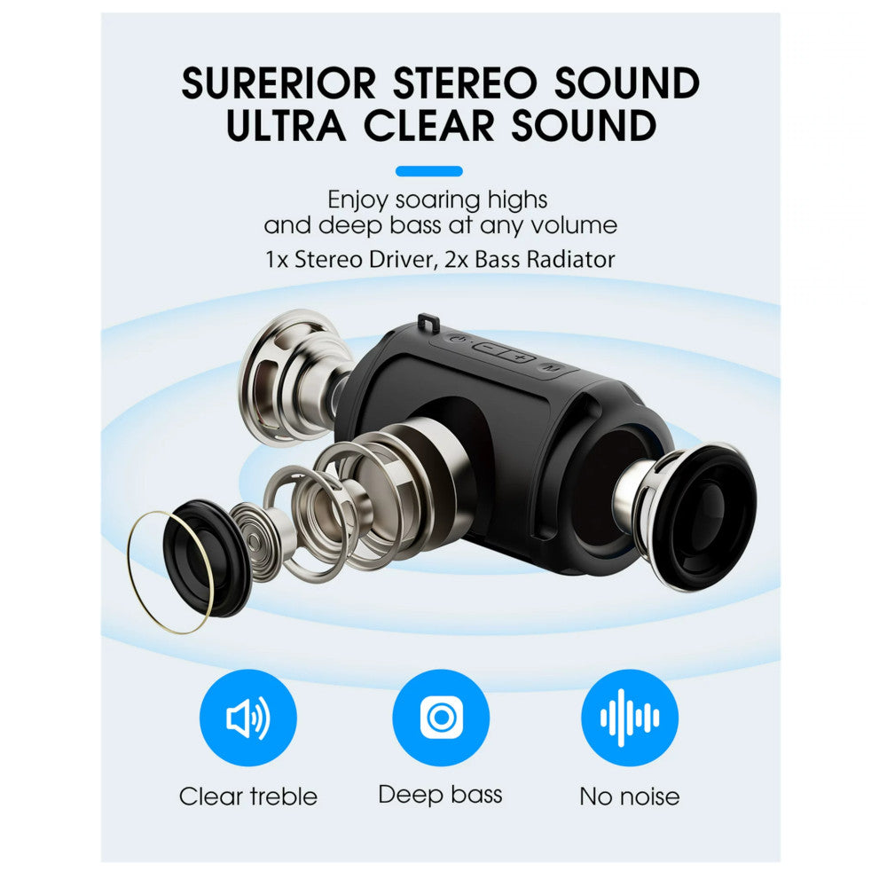 LFS BTSPEAKERV1 Mini haut-parleur étanche sans fil portable Bluetooth