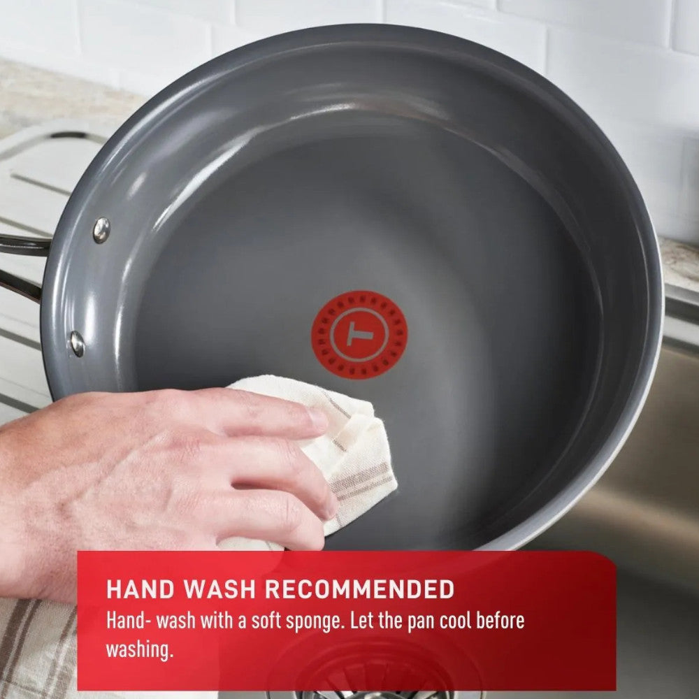 Batterie de cuisine antiadhésive en céramique Excellence C472SA74 de T-FAL, 10 pièces - Emballage défectueux avec garantie complète