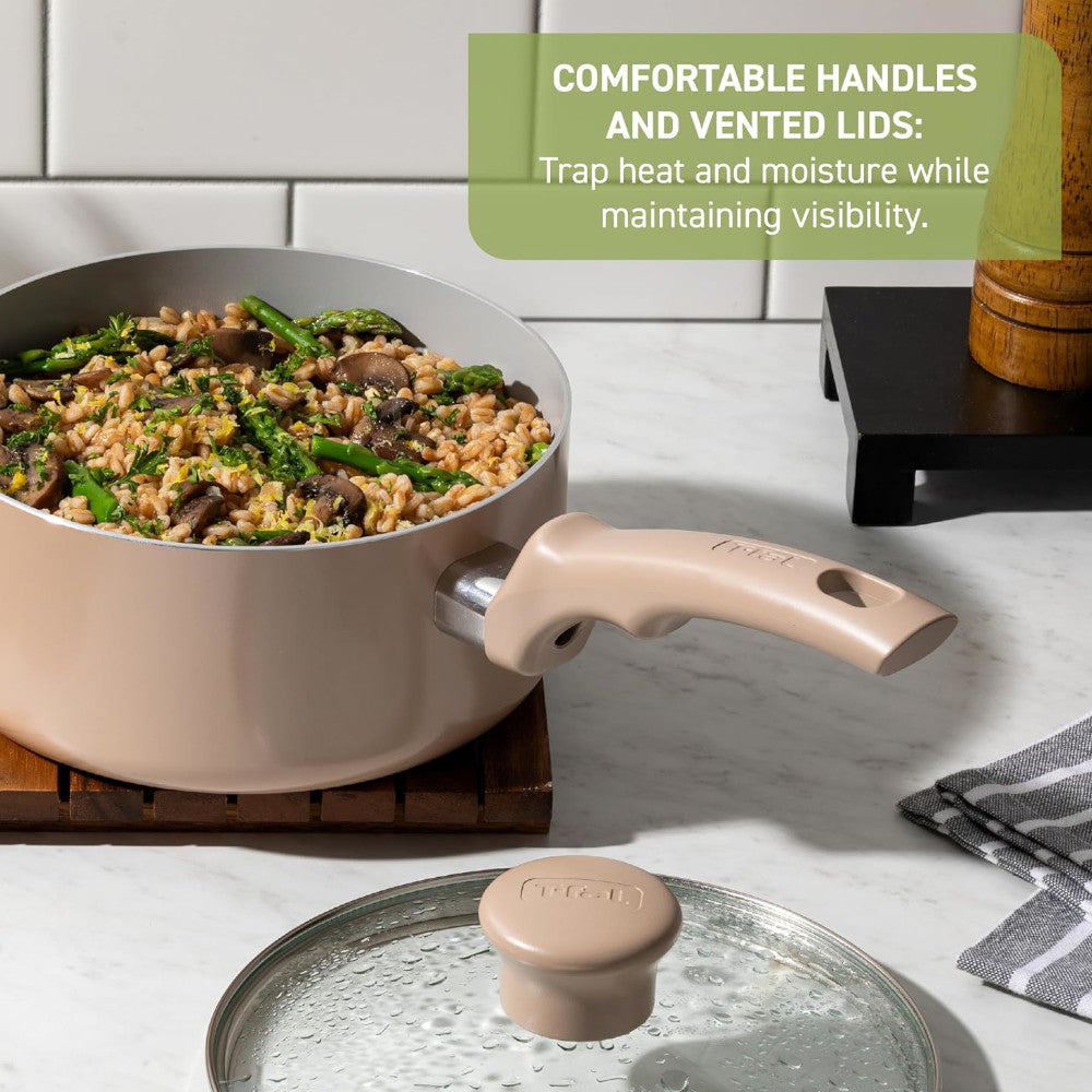 T-FAL C4870764 Refresh Ceramic Non Stick Fry Pan 12 Inch
