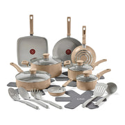 T-FAL C487SK64 Ceramic Refresh 20PC Cookware Set