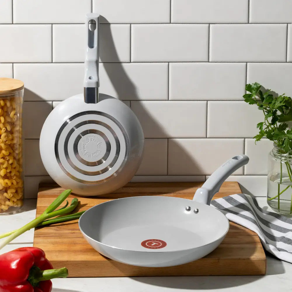 T-FAL C48SC84 Refresh Ceramic Non Stick 12 Piece Cookware Set