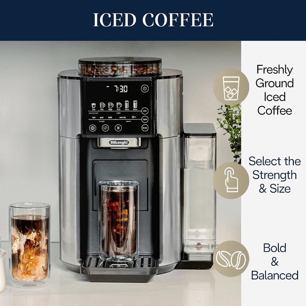 DELONGHI CAM51025MB TrueBrew Drip Coffee Maker Stainless Black - Factory serviced with Home Essentials warranty