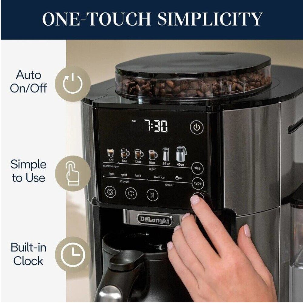 DELONGHI CAM51035M TrueBrew Drip Coffee Maker - Factory serviced with Home Essentials warranty