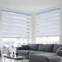 Charger l&#39;image dans la galerie, ITY CDNW-1 55 Olivia Stone Store jour-nuit sans fil en polyester zébré 55&quot;x84&quot; en blanc
