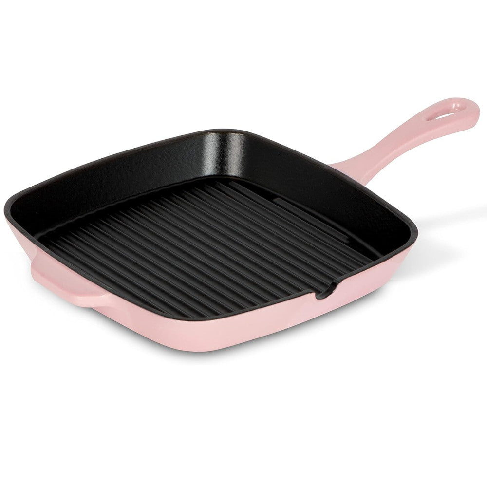 CUISINART CI30-23HRPKC Poêle à griller carrée en fonte rose rosé