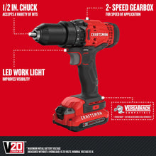 Load image into Gallery viewer, CRAFTSMAN CMCK600D2 V20* Cordless 6 Tool Combo Kit (2 Batteries) - Refurbished with Craftsman Warranty

