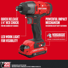 Load image into Gallery viewer, CRAFTSMAN CMCK600D2 V20* Cordless 6 Tool Combo Kit (2 Batteries) - Refurbished with Craftsman Warranty
