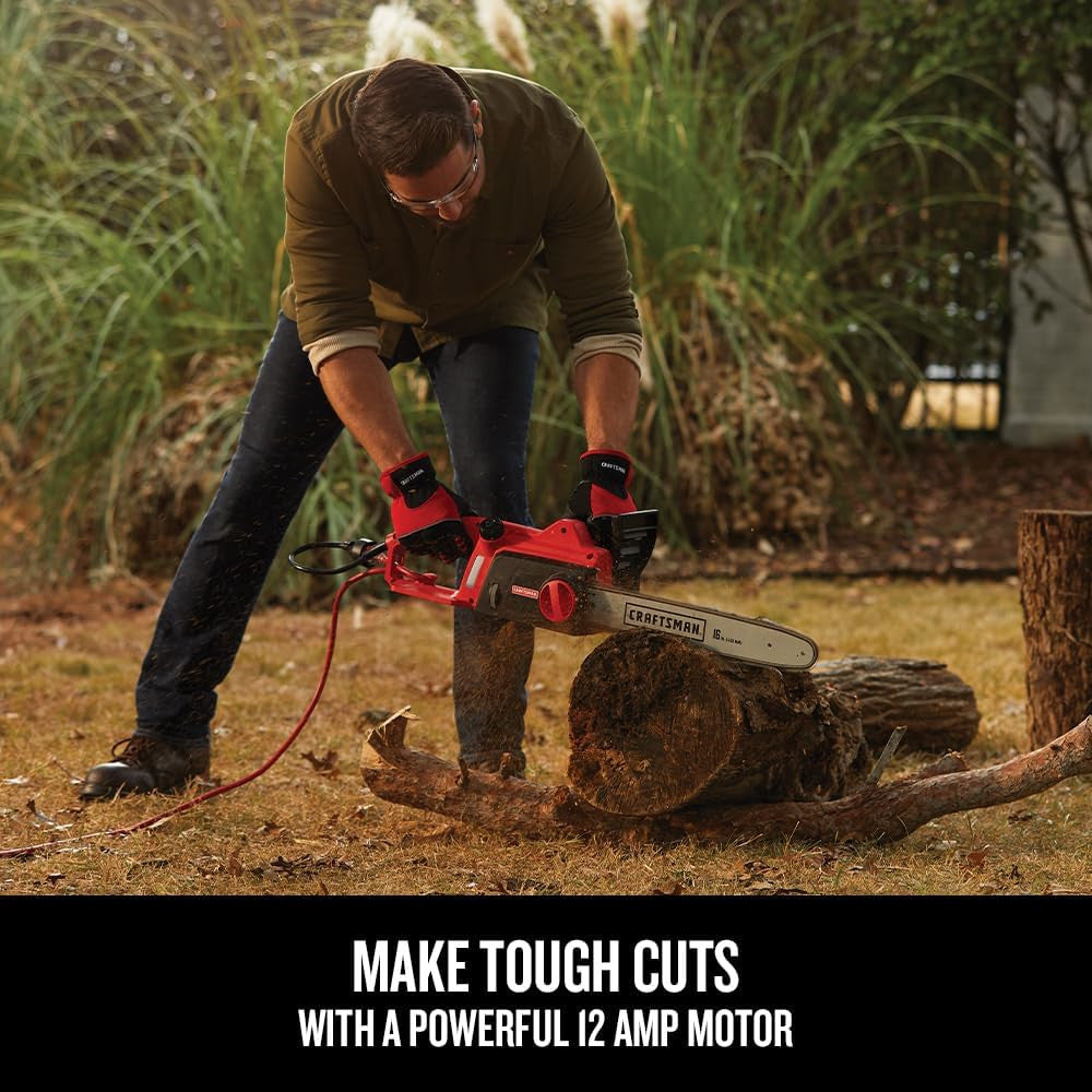 Tronçonneuse électrique CRAFTSMAN CMECS600, 16 pouces, 12 A - Reconditionnée avec garantie complète du fabricant