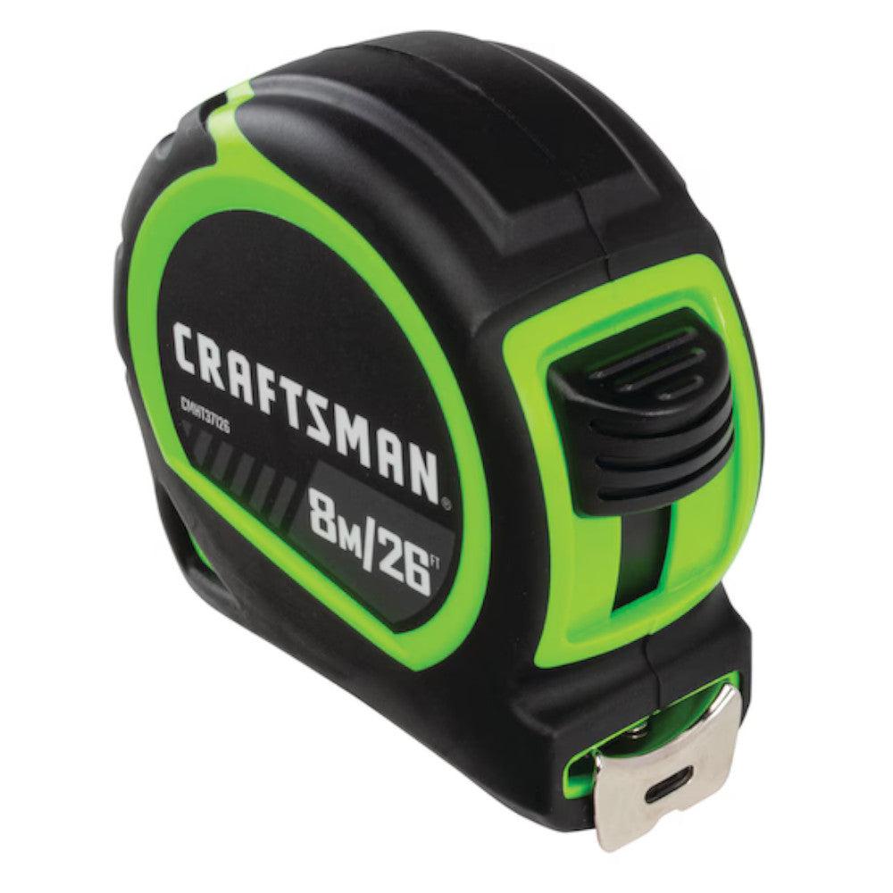 Ruban à mesurer haute visibilité CRAFTSMAN 1 po x 26 pi/8 m