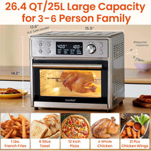 Load image into Gallery viewer, COMFEE CO-F25A1 12-in-1 Air Fryer Oven with Rotisserie - Blemished package with full warranty
