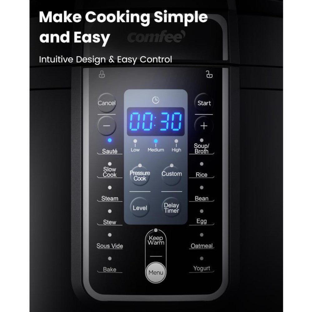 COMFEE CPC60D7ABB 9 in 1 Multi Pressure Cooker - Blemished package with full warranty