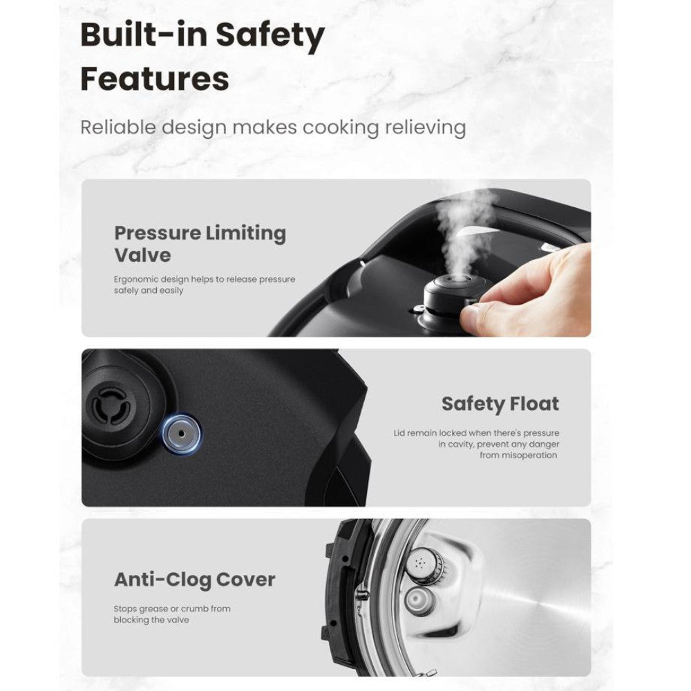 COMFEE CPC60D7ABB 9 in 1 Multi Pressure Cooker - Blemished package with full warranty