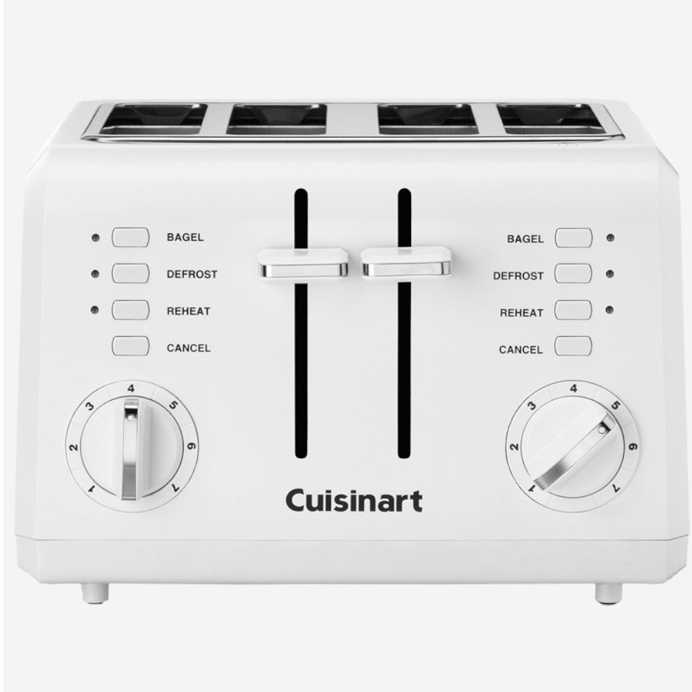 Grille-pain compact 4 tranches CUISINART CPT-142C en blanc