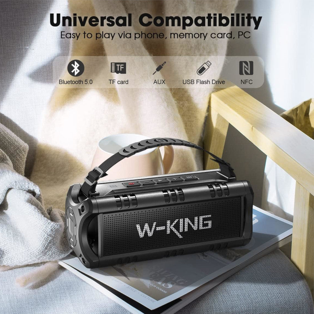 Haut-parleur Bluetooth W-KING D8MINI-1 Haut-parleurs portables puissants sans fil étanches