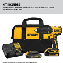 Load image into Gallery viewer, DEWALT20V MAX* Cordless Hammer Drill, Compact Drill Kit - Refurbished with Dewalt Warranty - DCD778C2
