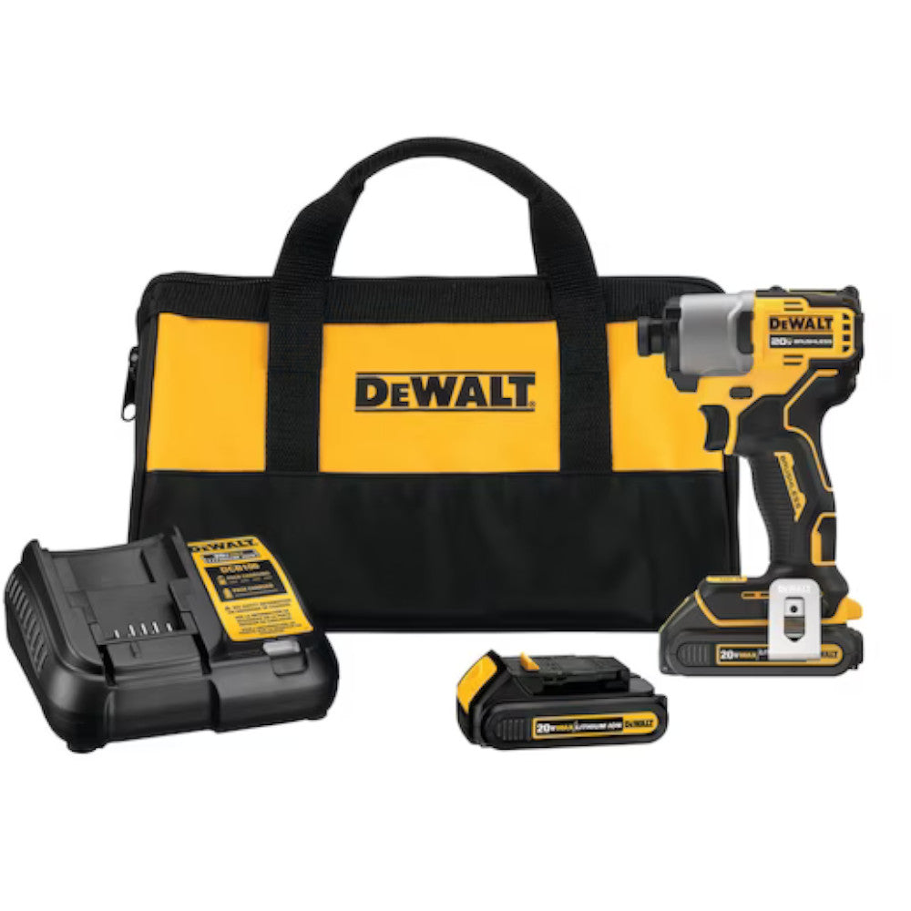 DEWALT Kit de visseuse à percussion sans fil 20 V MAX* 1/4 po - Remis à neuf avec garantie Dewalt - DCF840C2
