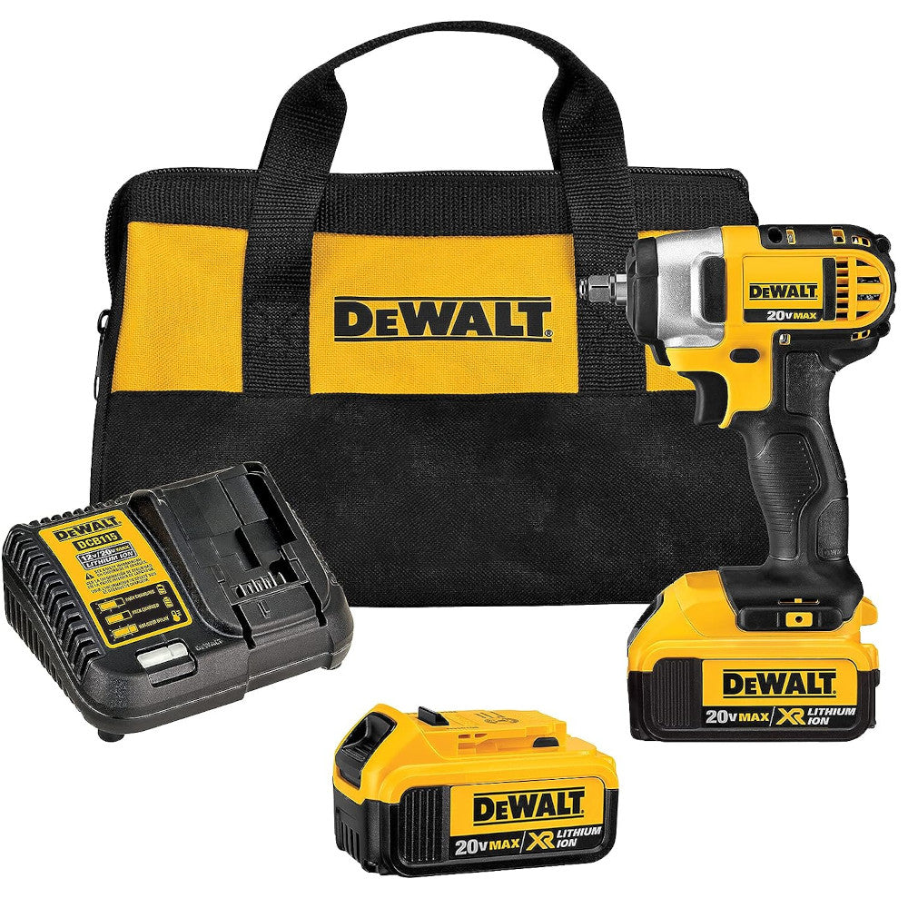 DEWALT 20-volt MAX Lithium Ion 3/8-Inch Impact Wrench Kit with Hog - Refurbished with Dewalt Warranty - DCF883M2