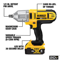 Load image into Gallery viewer, DEWALT20-volt MAX Lithium Ion 1/2-Inch High Torque Impact Wrench - Refurbished with Dewalt Warranty - DCF889M2
