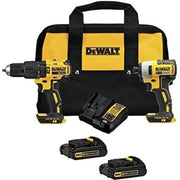 DEWALT DCK276C2 0V MAX* Brushless Cordless 1/2 in. Hammer Drill/Driver and 1/4 in. Impact Driver Kit  Refurbished with Dewalt Warranty