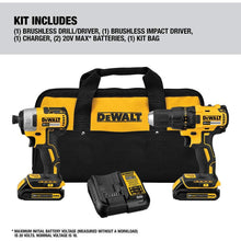 Charger l&#39;image dans la galerie, DEWALT Perceuse et visseuse à percussion sans fil 20 V MAX*, kit combiné d&#39;outils électriques - Remis à neuf avec garantie Dewalt - DCK277C2
