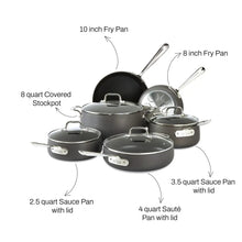 Load image into Gallery viewer, ALL CLAD E113SC64 HA1 Hard Anodized Nonstick Cookware 10PC Set
