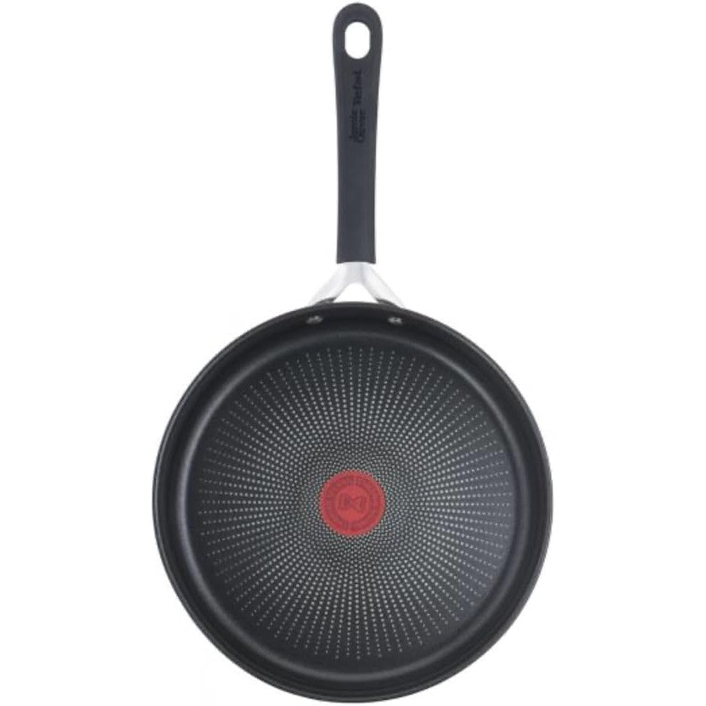 T-FAL E3033344 Jamie Oliver Quick & Easy Stainless Steel 25cm Induction Saute Pan With Glass Lid