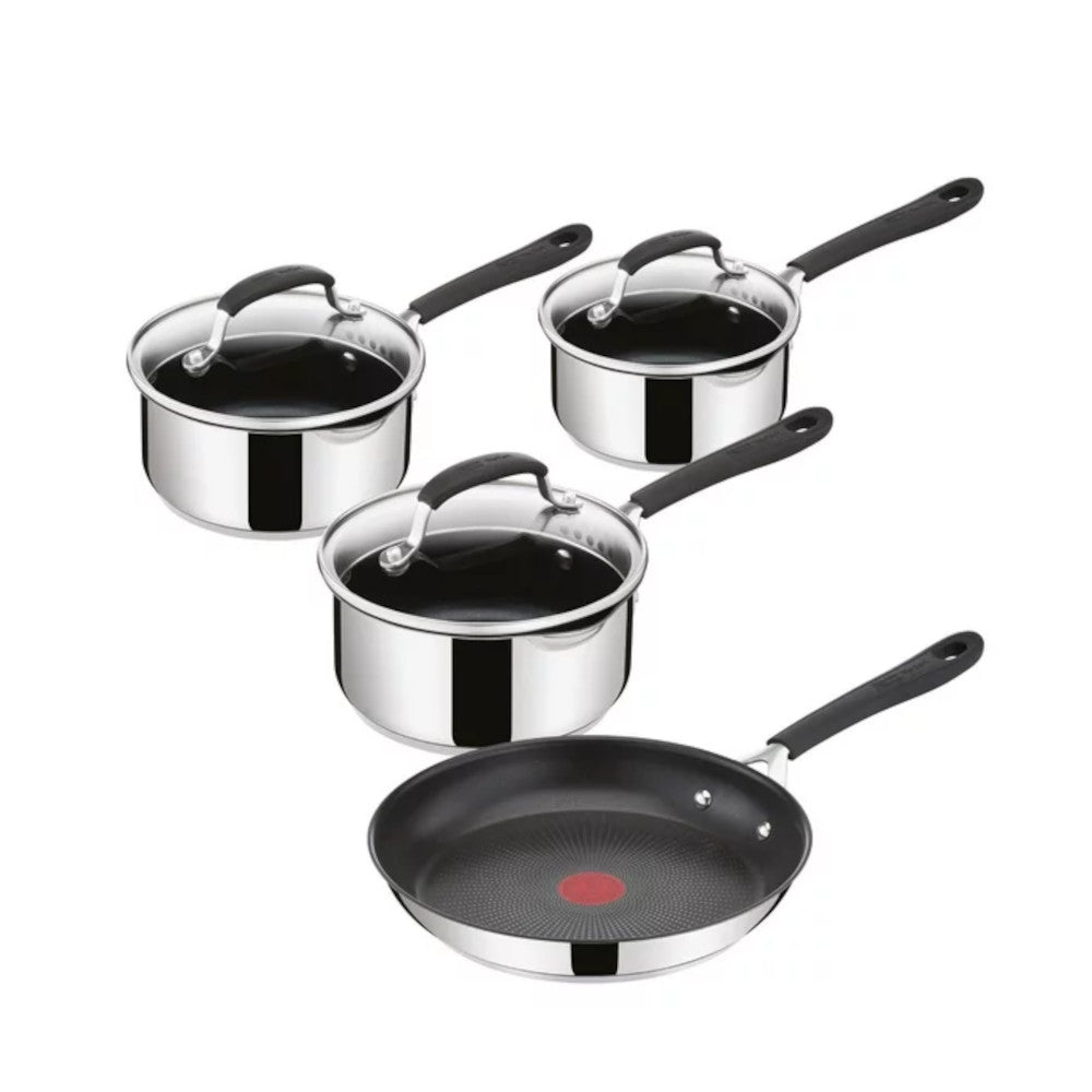 T-FAL E303S774 Jamie Oliver Quick & Easy Stainless Steel 7 Piece Cookware Set- Blemished Package with Full Warranty