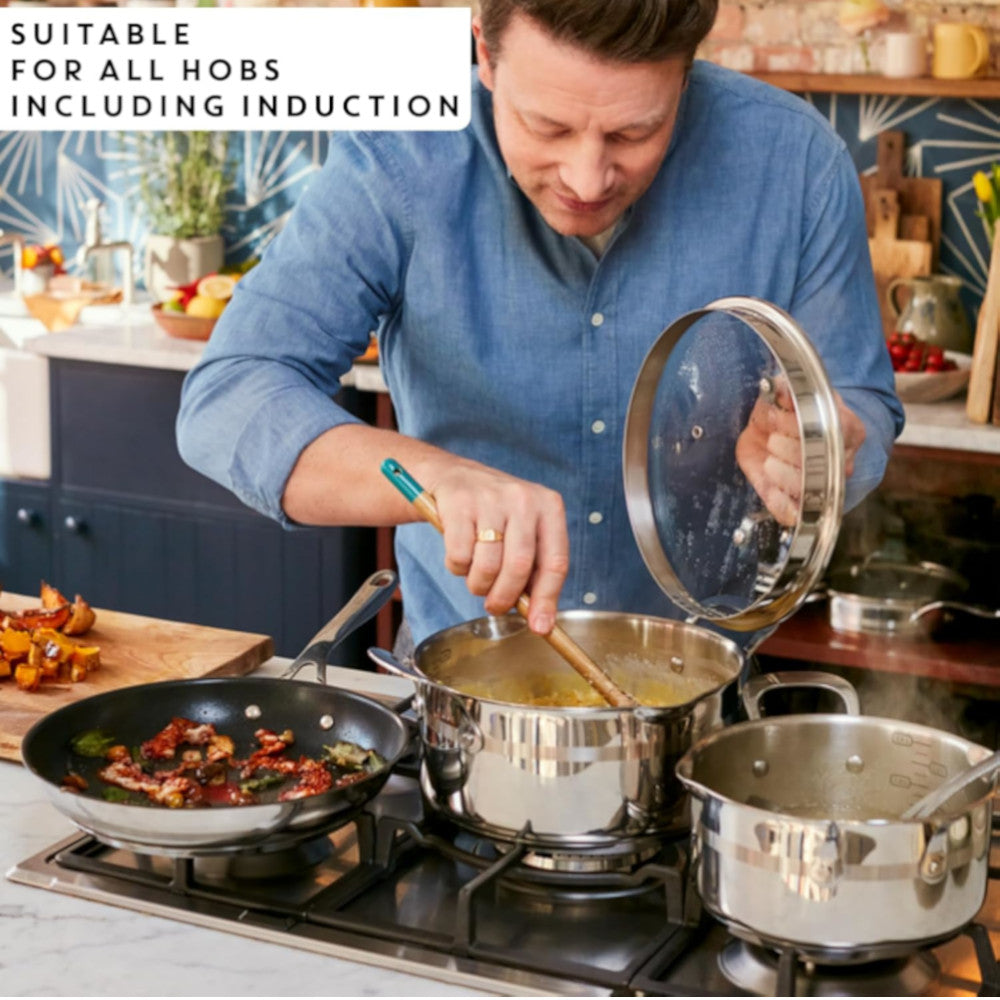 Cocotte Jamie Oliver T-FAL E3114475 20 cm avec couvercle égouttoir