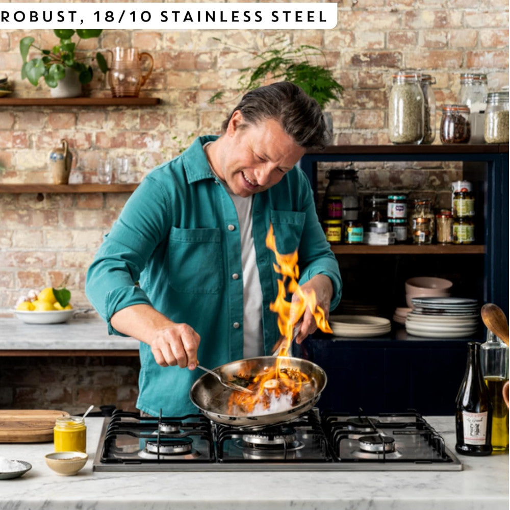 Cocotte Jamie Oliver T-FAL E3114475 20 cm avec couvercle égouttoir