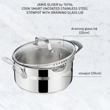 Charger l&#39;image dans la galerie, T-FAL E3114475 Jamie Oliver Stewpot 20 cm With Draining Lid
