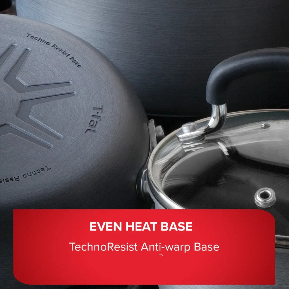 Ensemble de 12 pièces antiadhésives anodisées dures T-FAL E765SC75 Ultimate - Emballage défectueux avec garantie complète