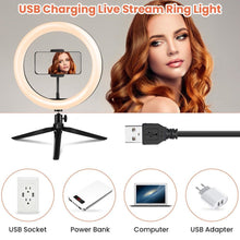 Load image into Gallery viewer, ELFELAND EL-RL-001 10&quot; Ring Light Tripod With Remote
