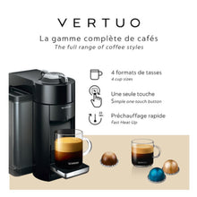 Load image into Gallery viewer, NESPRESSO Vertuo Coffee &amp; Espresso Machine by De&#39;Longhi with Aeroccino Milk Frother - Silver - ENV135SAECA
