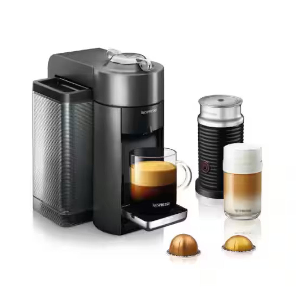 NESPRESSO Vertuo Coffee & Espresso Machine by De'Longhi with Aeroccino Milk Frother - Grey - ENV135GYAECA