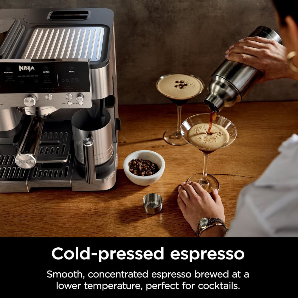 NINJA ES601C Espresso Luxe Premier Series Drip Coffee Maker and Rapid Cold Brew - Factory serviced with Home Essentials warranty