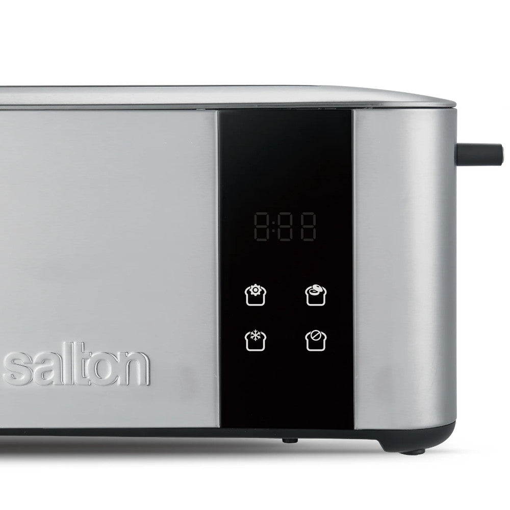 Grille-pain numérique à compte à rebours SALTON ET2075 en acier inoxydable, 2 tranches