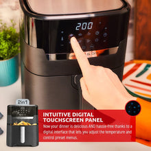 Load image into Gallery viewer, T-FAL EY505850 Easy Fry Air Fryer &amp; Grill 2 in1 XL Air Fryer
