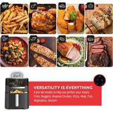 Load image into Gallery viewer, T-FAL EY505850 Easy Fry Air Fryer &amp; Grill 2 in1 XL Air Fryer
